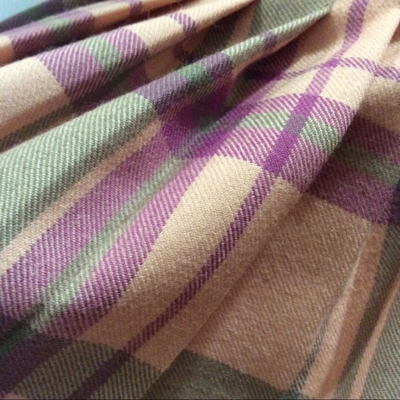 💖Vintage pure virgin wool pleated plaid skirt💖 - Picture 7 of 11